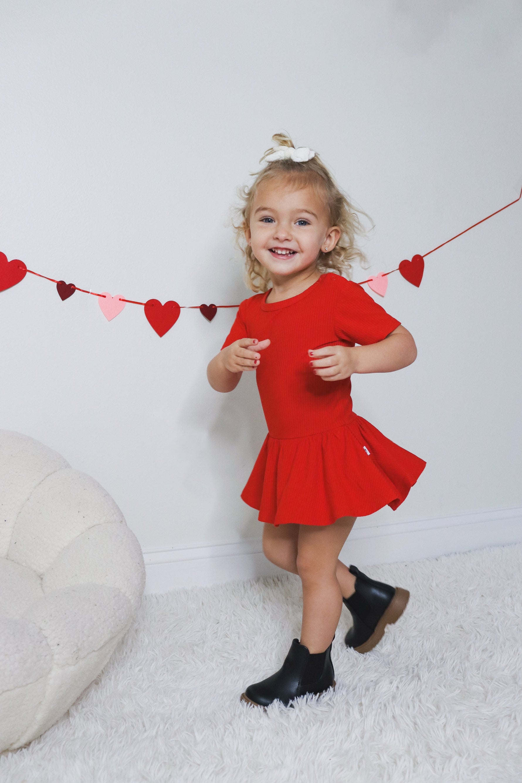 DREAM BIG LITTLE CO RED RIB DREAM BODYSUIT DRESSEveretts Place
