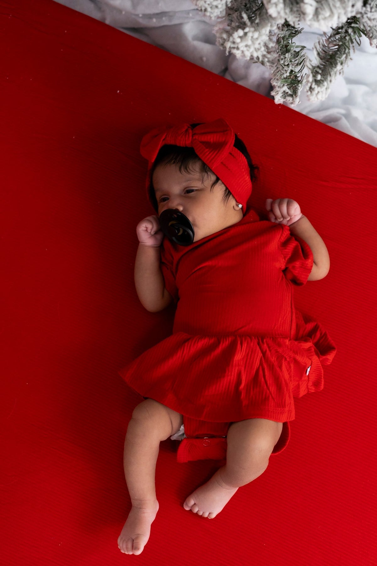 DREAM BIG LITTLE CO RED RIB DREAM BODYSUIT DRESSEveretts Place