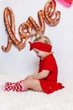 DREAM BIG LITTLE CO RED RIB DREAM BODYSUIT DRESSEveretts Place
