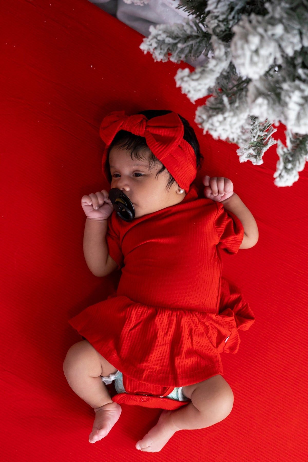 DREAM BIG LITTLE CO RED RIB DREAM BODYSUIT DRESSEveretts Place