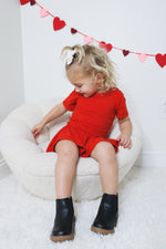 DREAM BIG LITTLE CO RED RIB DREAM BODYSUIT DRESSEveretts Place
