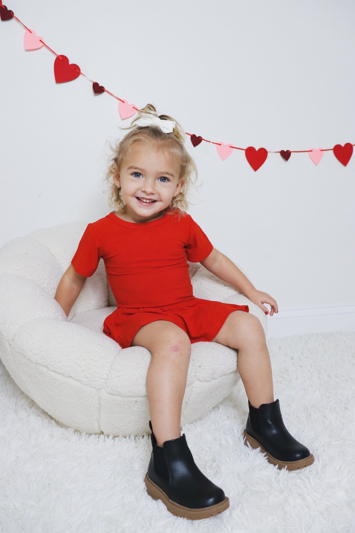 DREAM BIG LITTLE CO RED RIB DREAM BODYSUIT DRESSEveretts Place