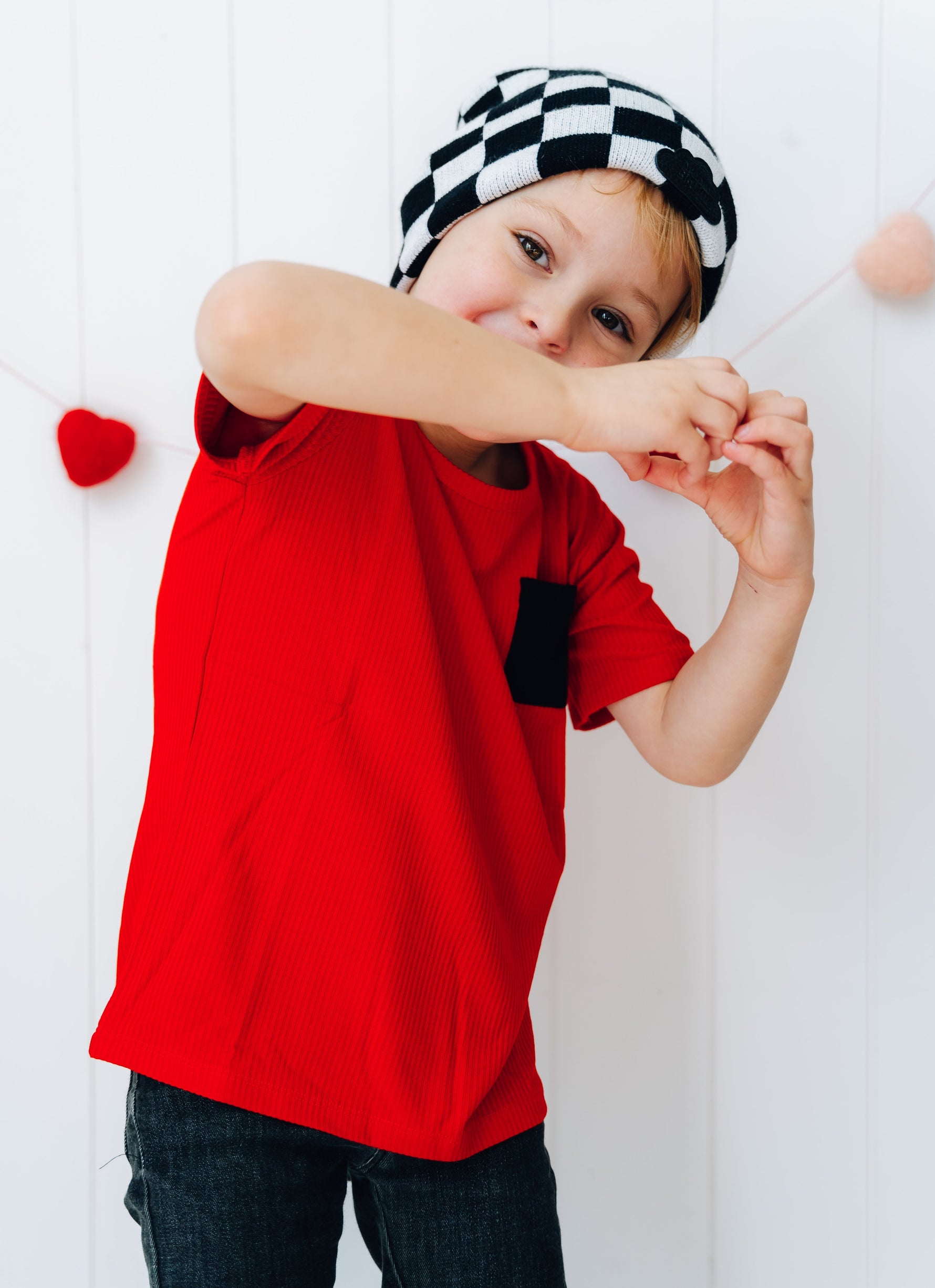 DREAM BIG LITTLE CO RED RIB DREAM POCKET TEEEveretts Place