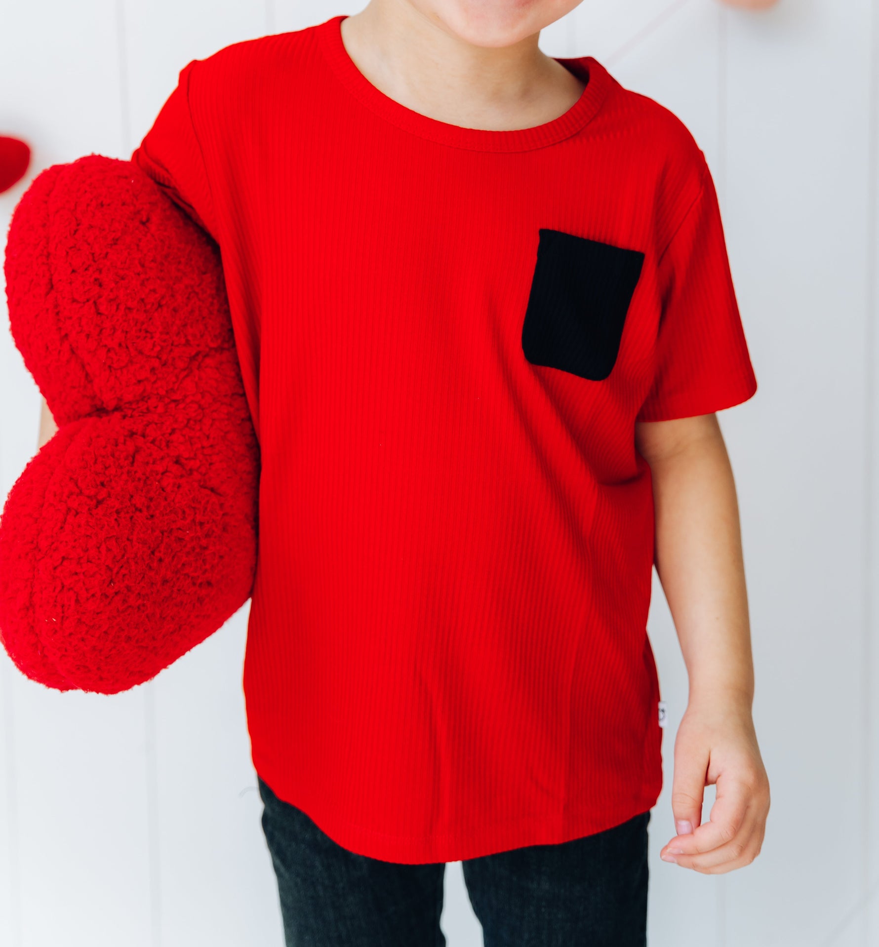 DREAM BIG LITTLE CO RED RIB DREAM POCKET TEEEveretts Place