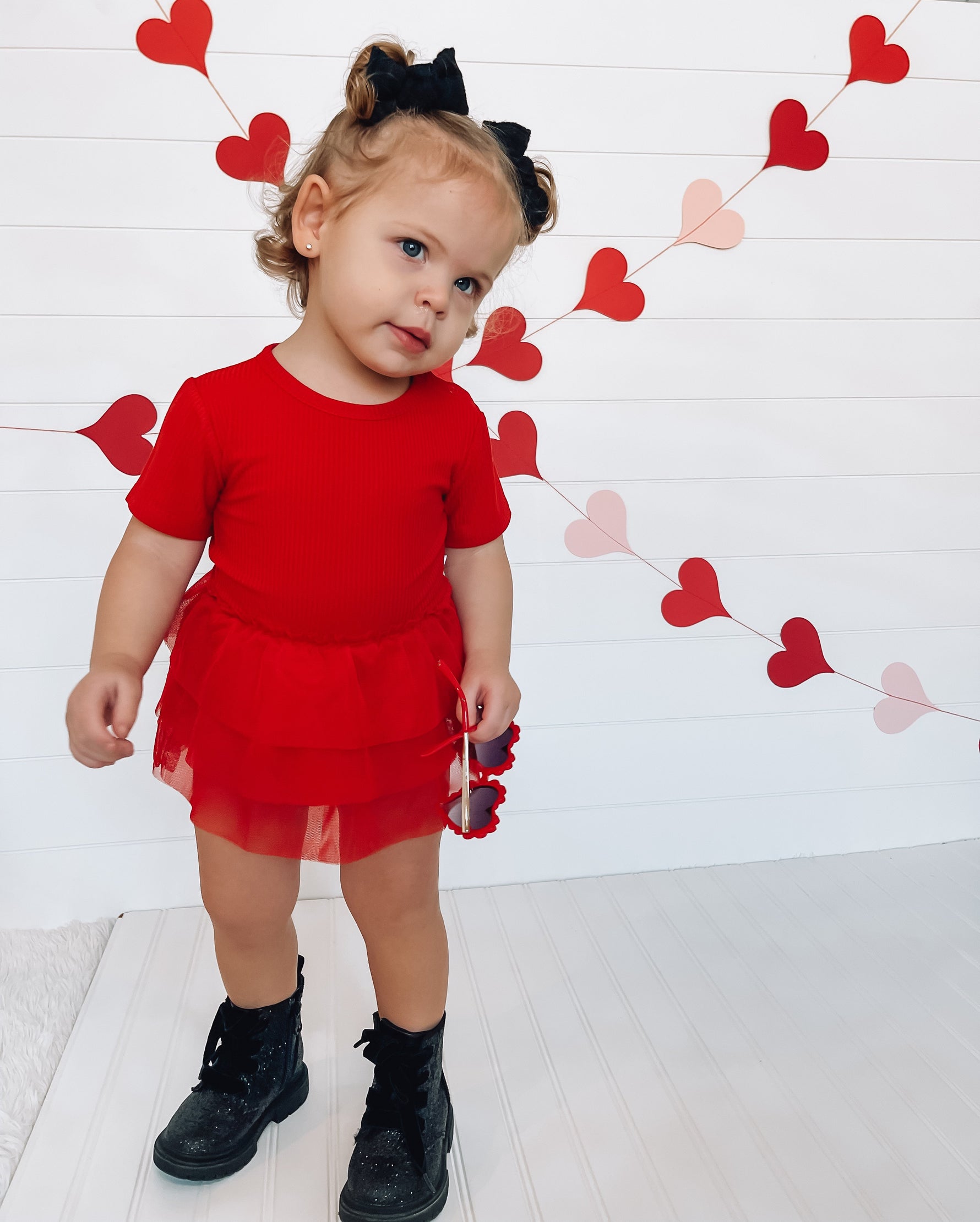 DREAM BIG LITTLE CO RED RIB DREAM TUTU BODYSUIT DRESSEveretts Place