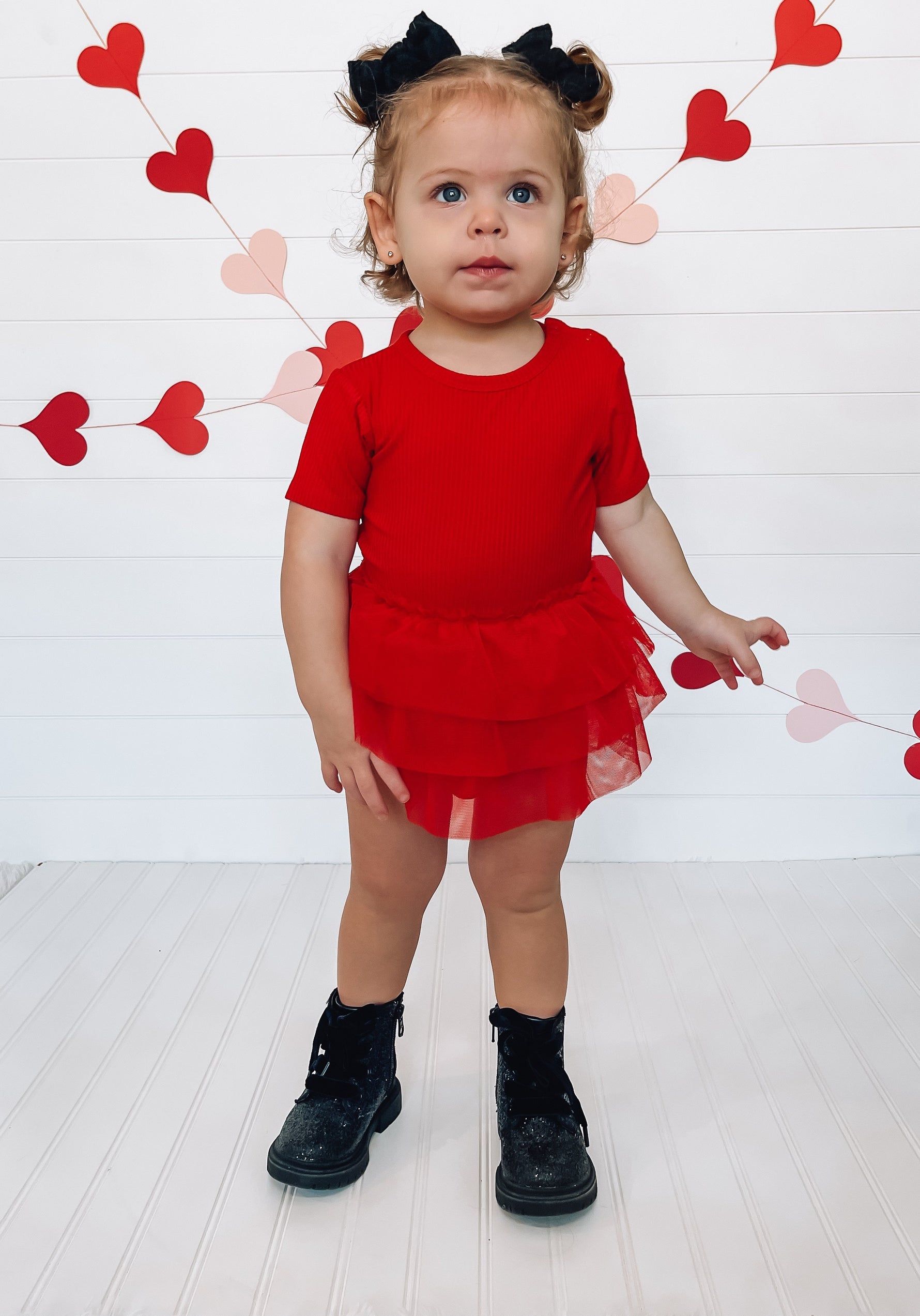 DREAM BIG LITTLE CO RED RIB DREAM TUTU BODYSUIT DRESSEveretts Place