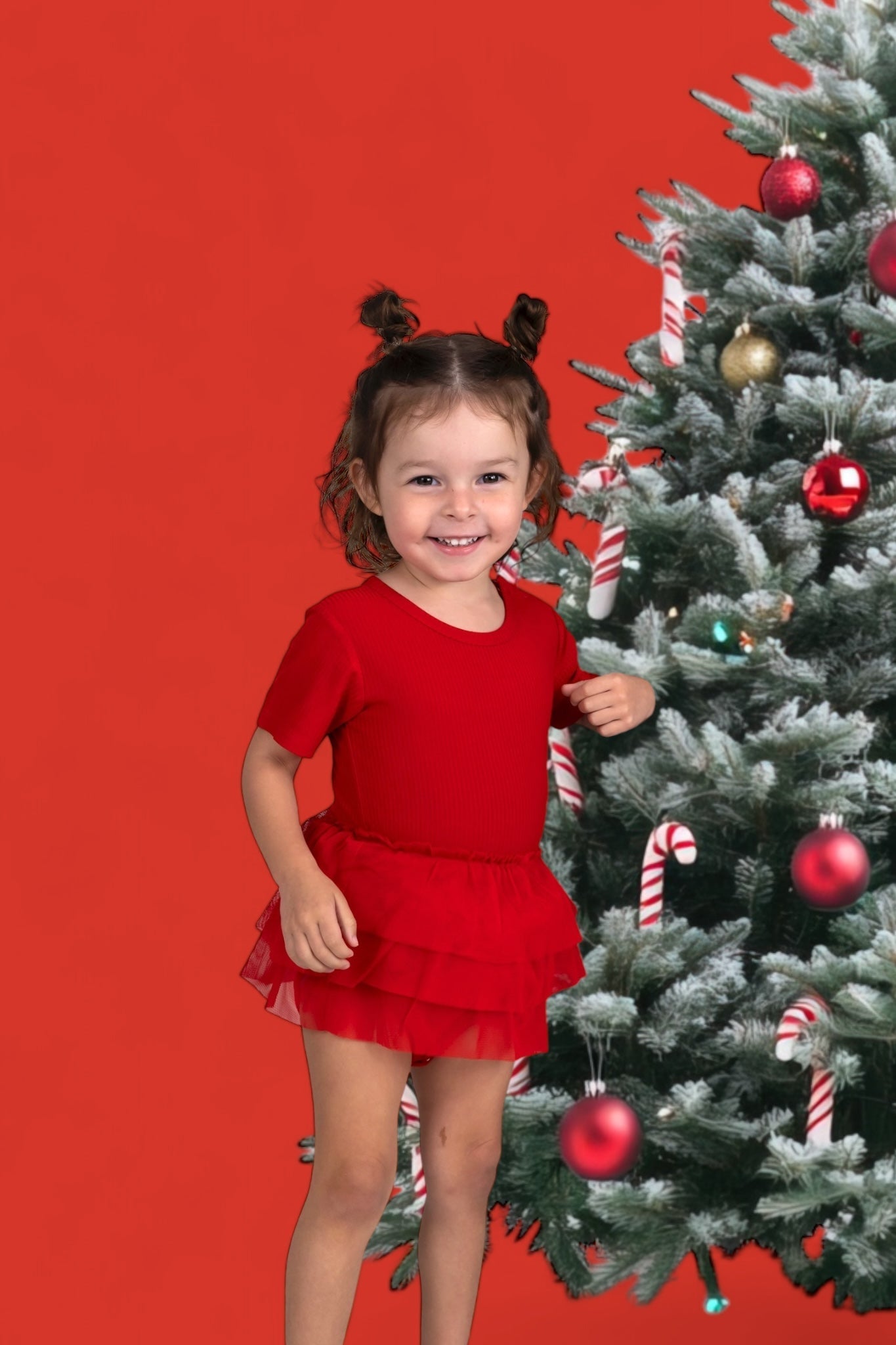 DREAM BIG LITTLE CO RED RIB DREAM TUTU BODYSUIT DRESSEveretts Place