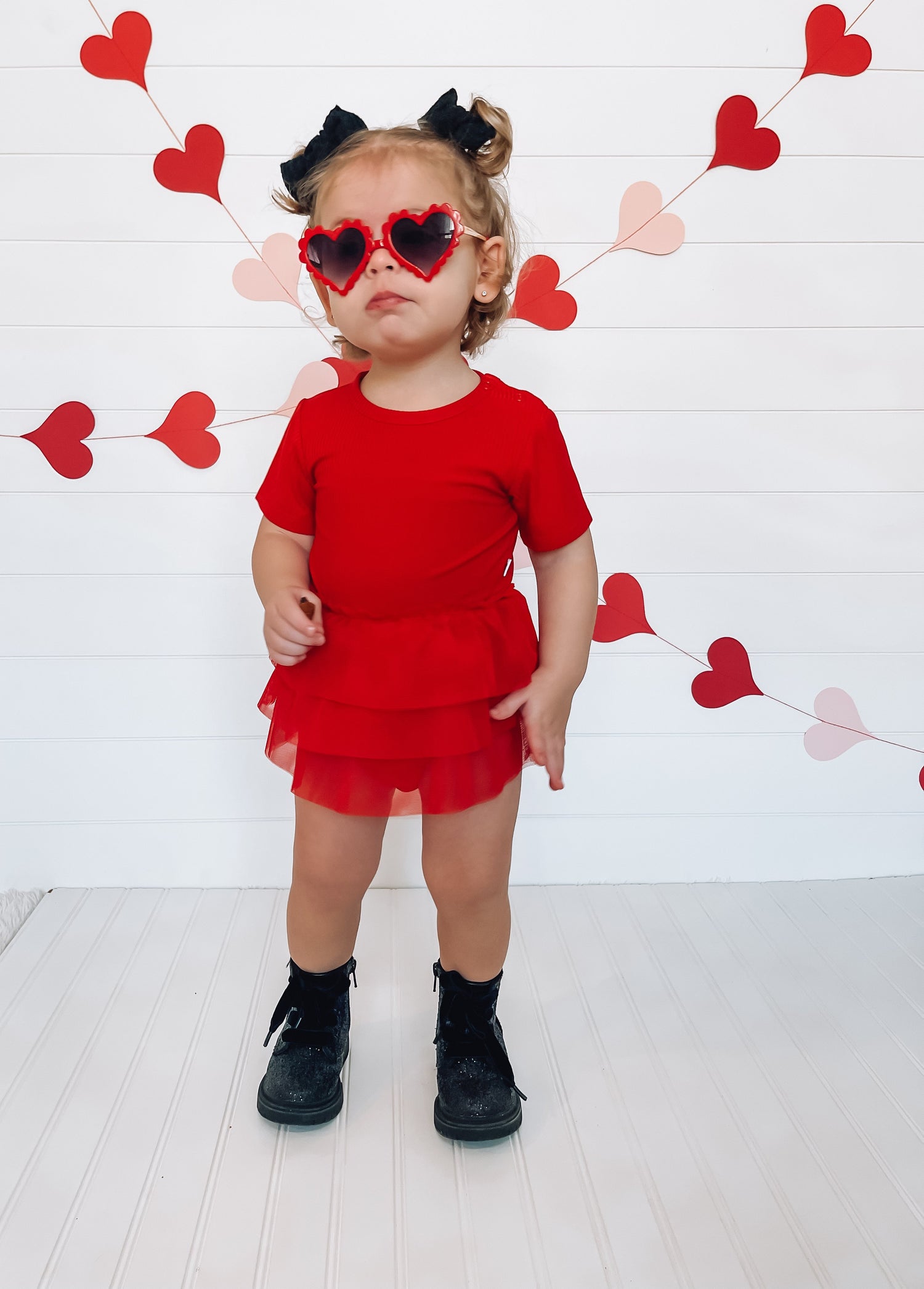 DREAM BIG LITTLE CO RED RIB DREAM TUTU BODYSUIT DRESSEveretts Place