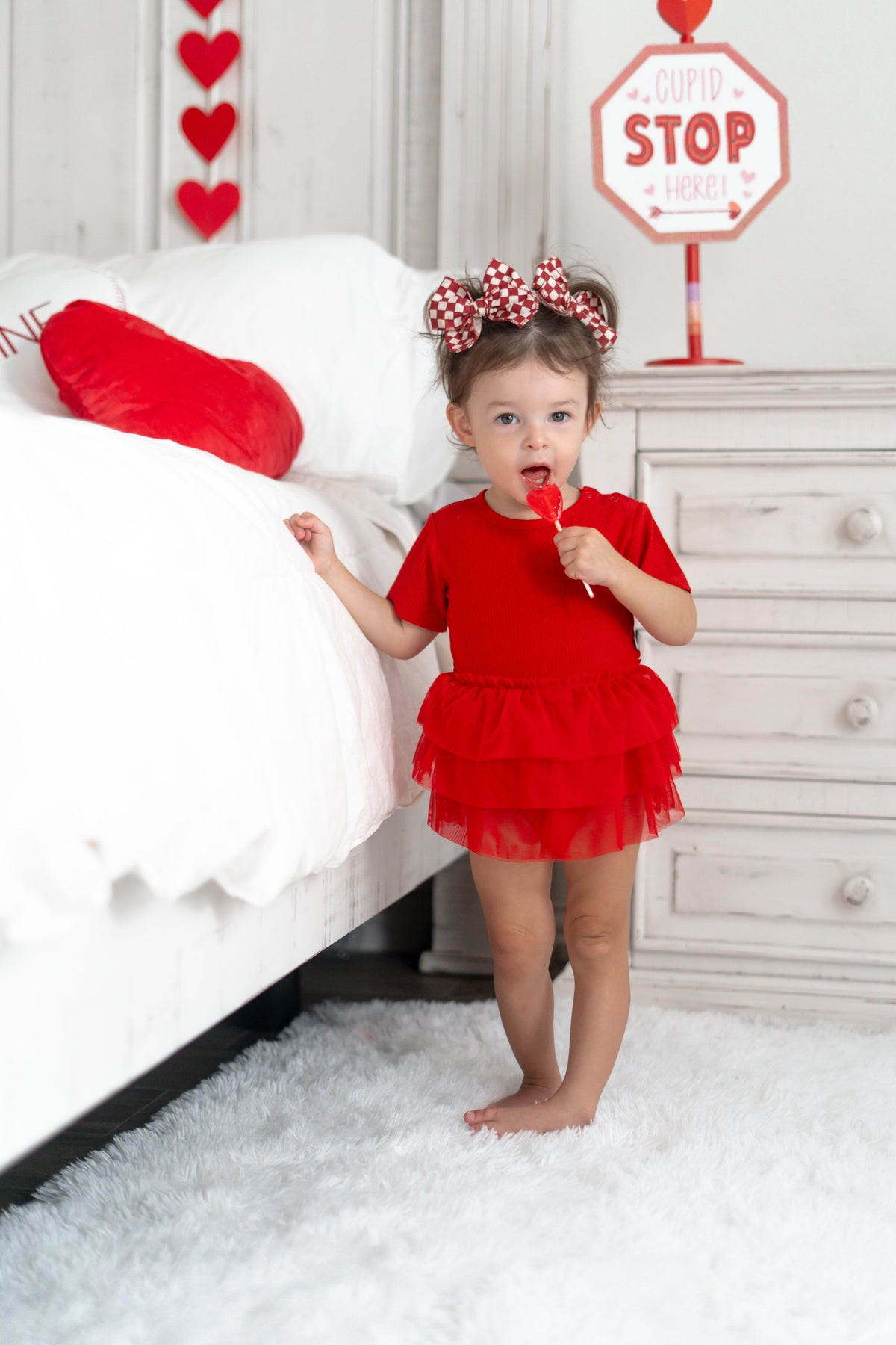 DREAM BIG LITTLE CO RED RIB DREAM TUTU BODYSUIT DRESSEveretts Place