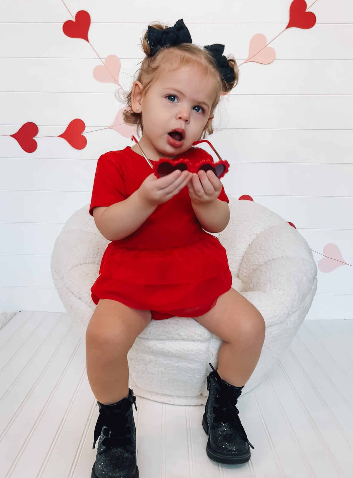 DREAM BIG LITTLE CO RED RIB DREAM TUTU BODYSUIT DRESSEveretts Place