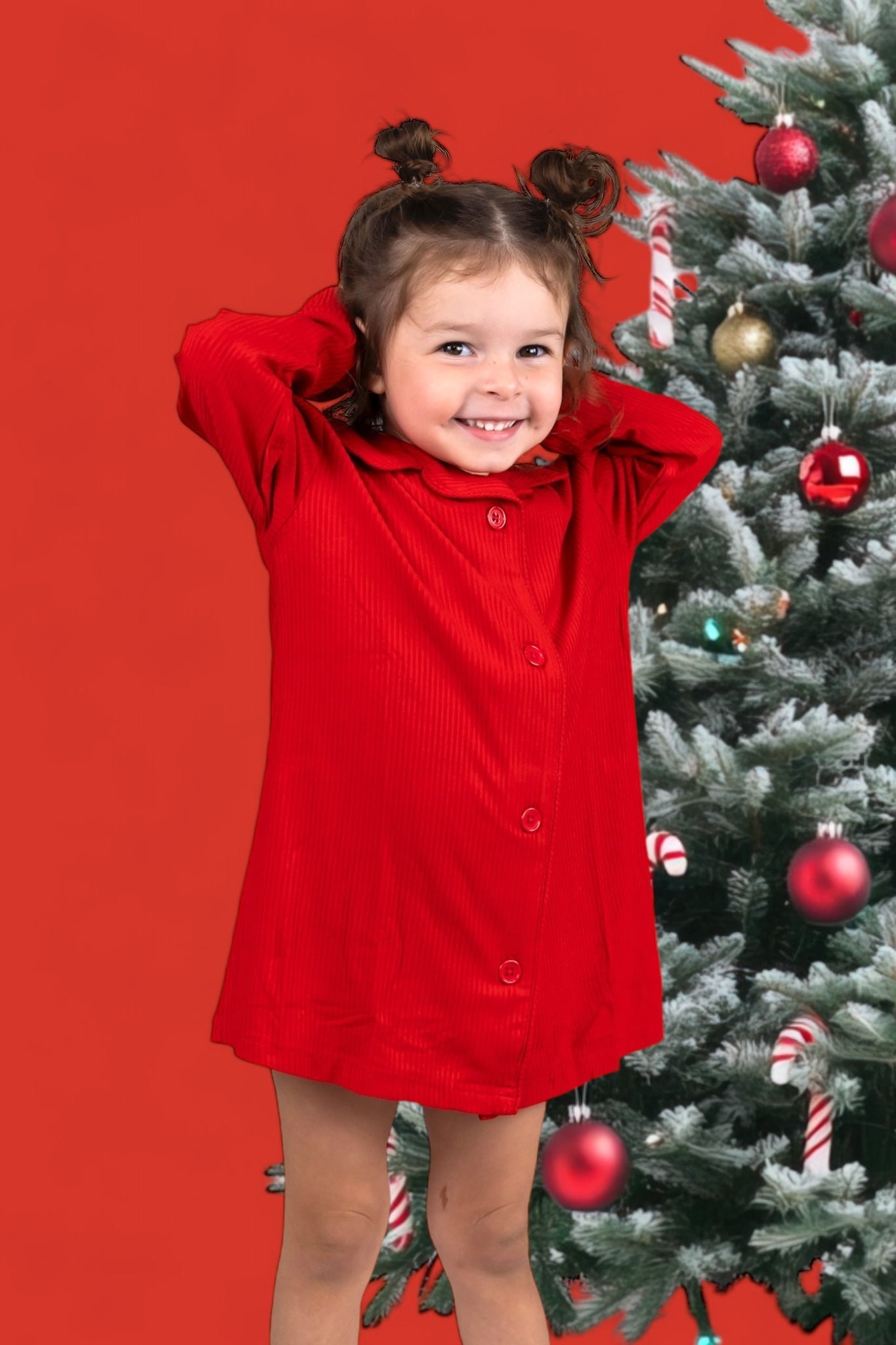 DREAM BIG LITTLE CO RED RIB GIRL'S DREAM GOWNEveretts Place