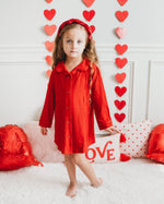 DREAM BIG LITTLE CO RED RIB GIRL'S DREAM GOWNEveretts Place