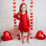 DREAM BIG LITTLE CO RED RIB GIRL'S DREAM GOWNEveretts Place