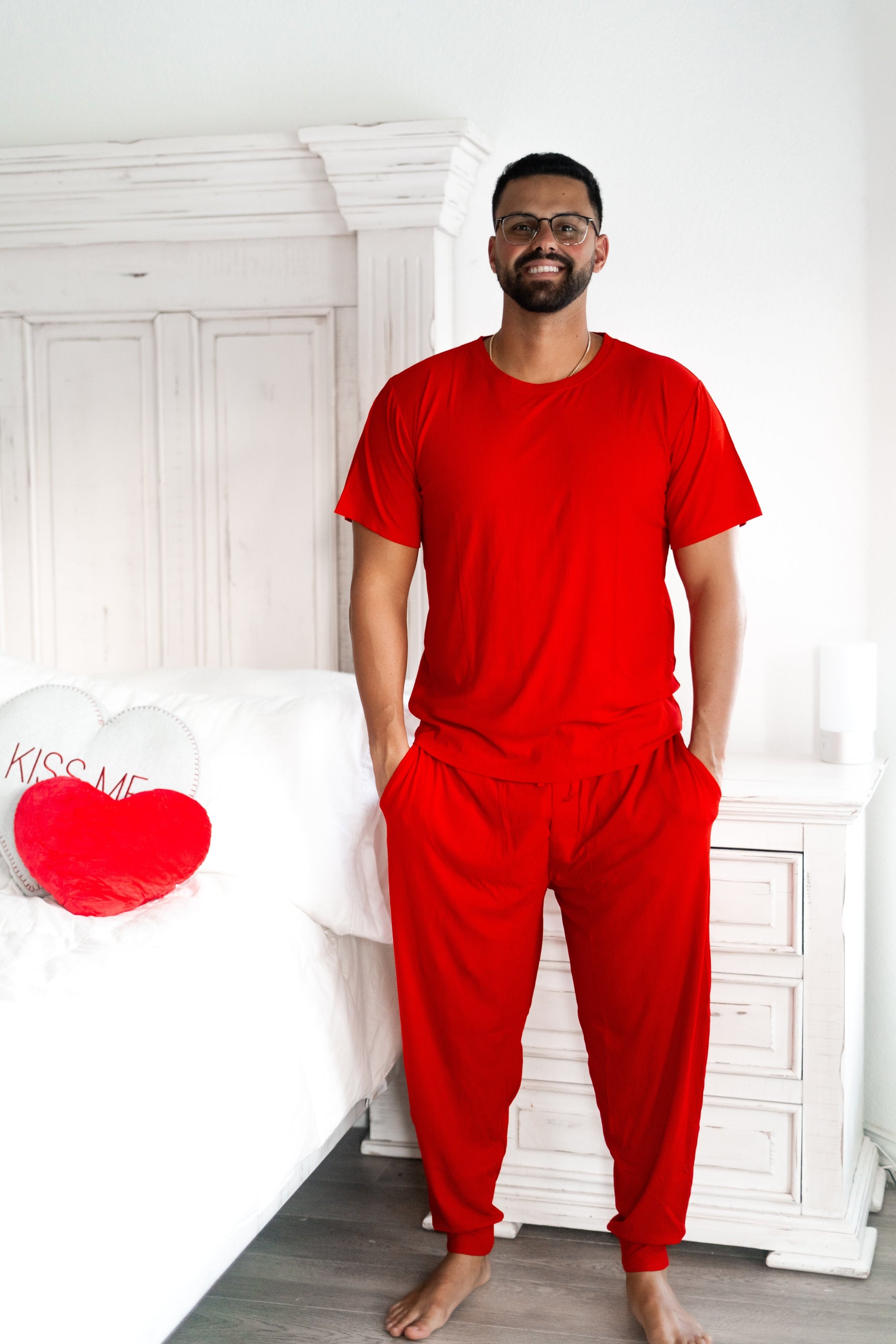 DREAM BIG LITTLE CO RED RIB MEN'S DREAM JOGGER SETEveretts Place
