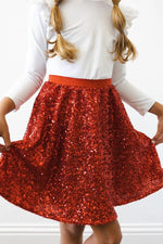 Mila & Rose ® Red Sequin Twirl Skort - 