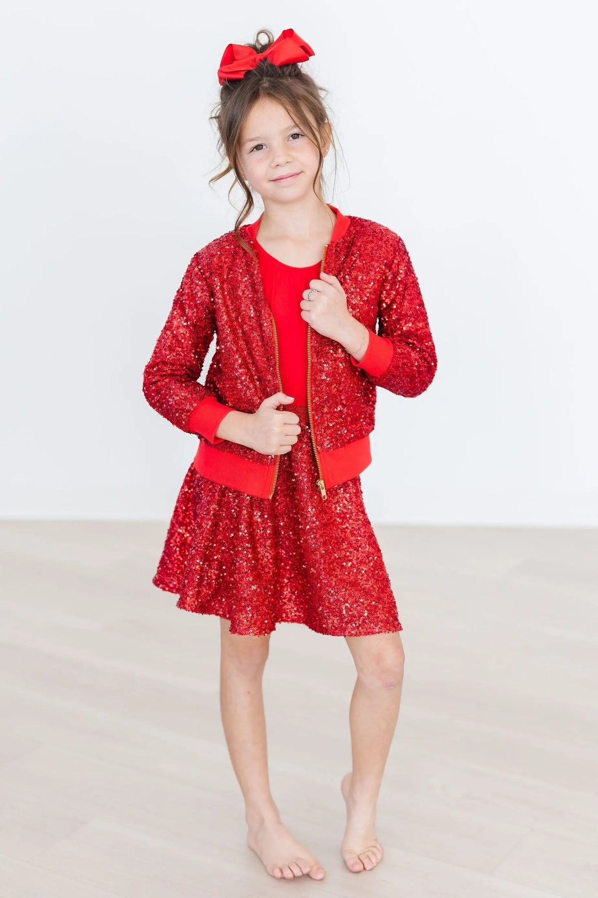 Mila & Rose ® Red Sequin Twirl Skort - 