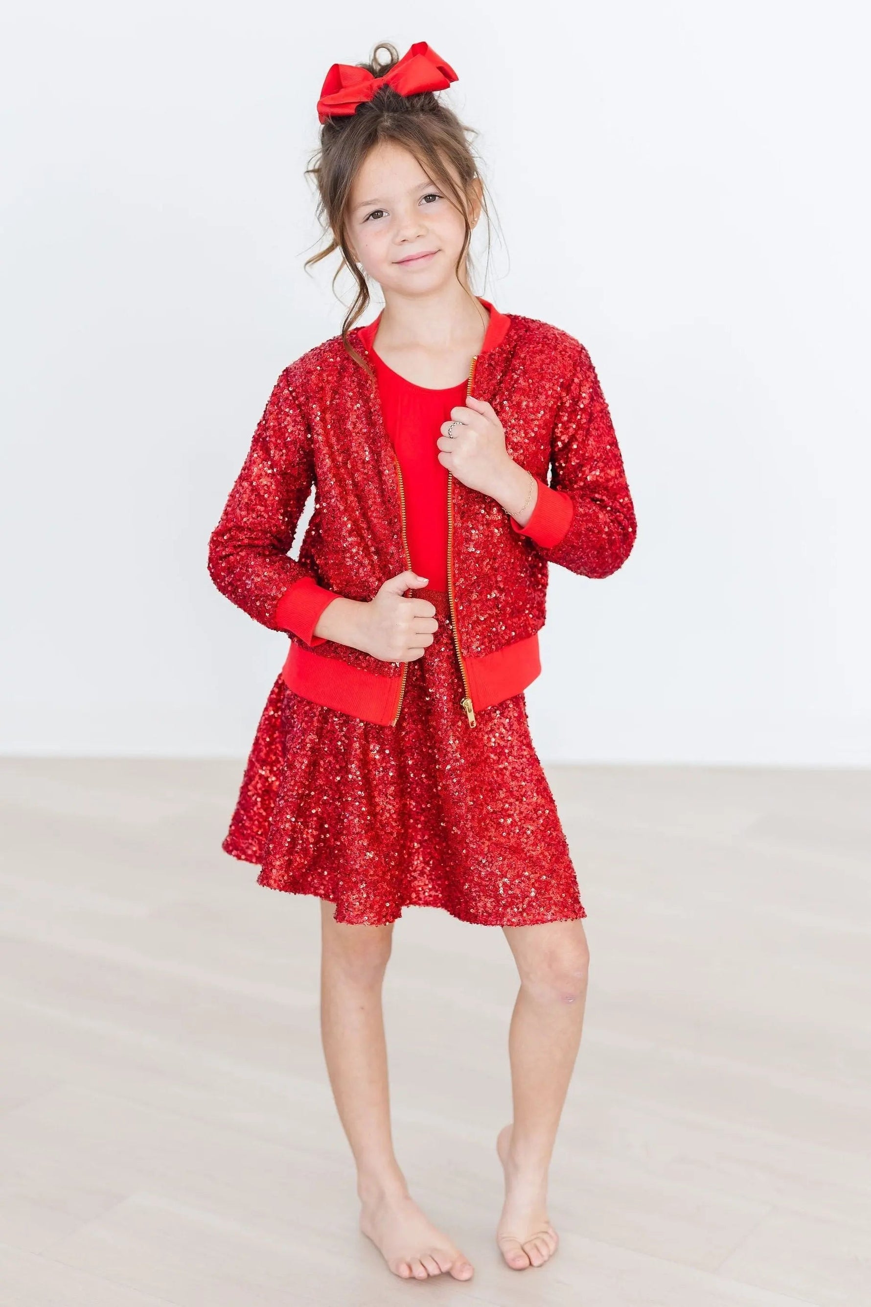 Mila & Rose ® Red Sequin Twirl Skort - 