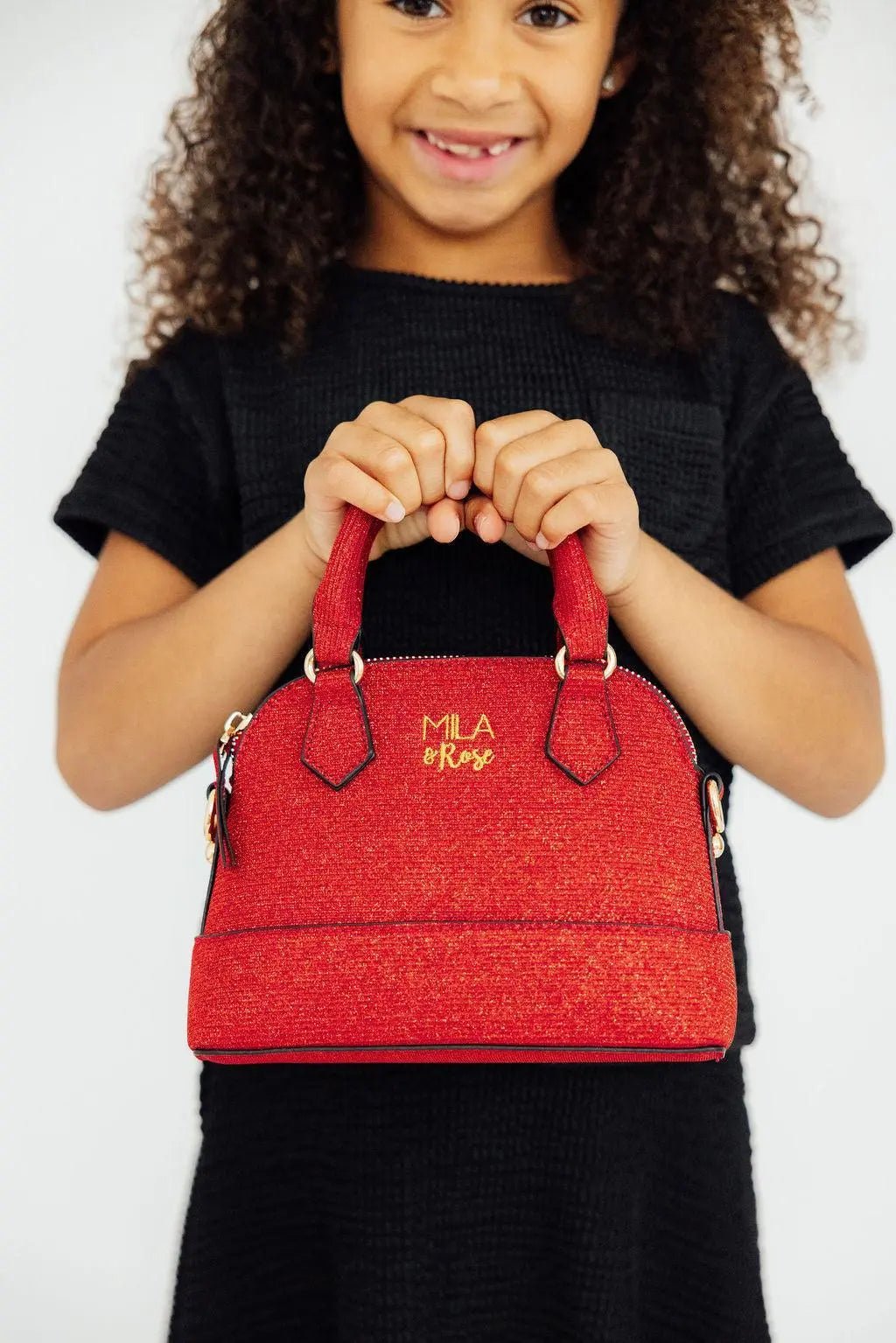 Mila & Rose ® Red Shimmer Girl's Crossbody Purse - 