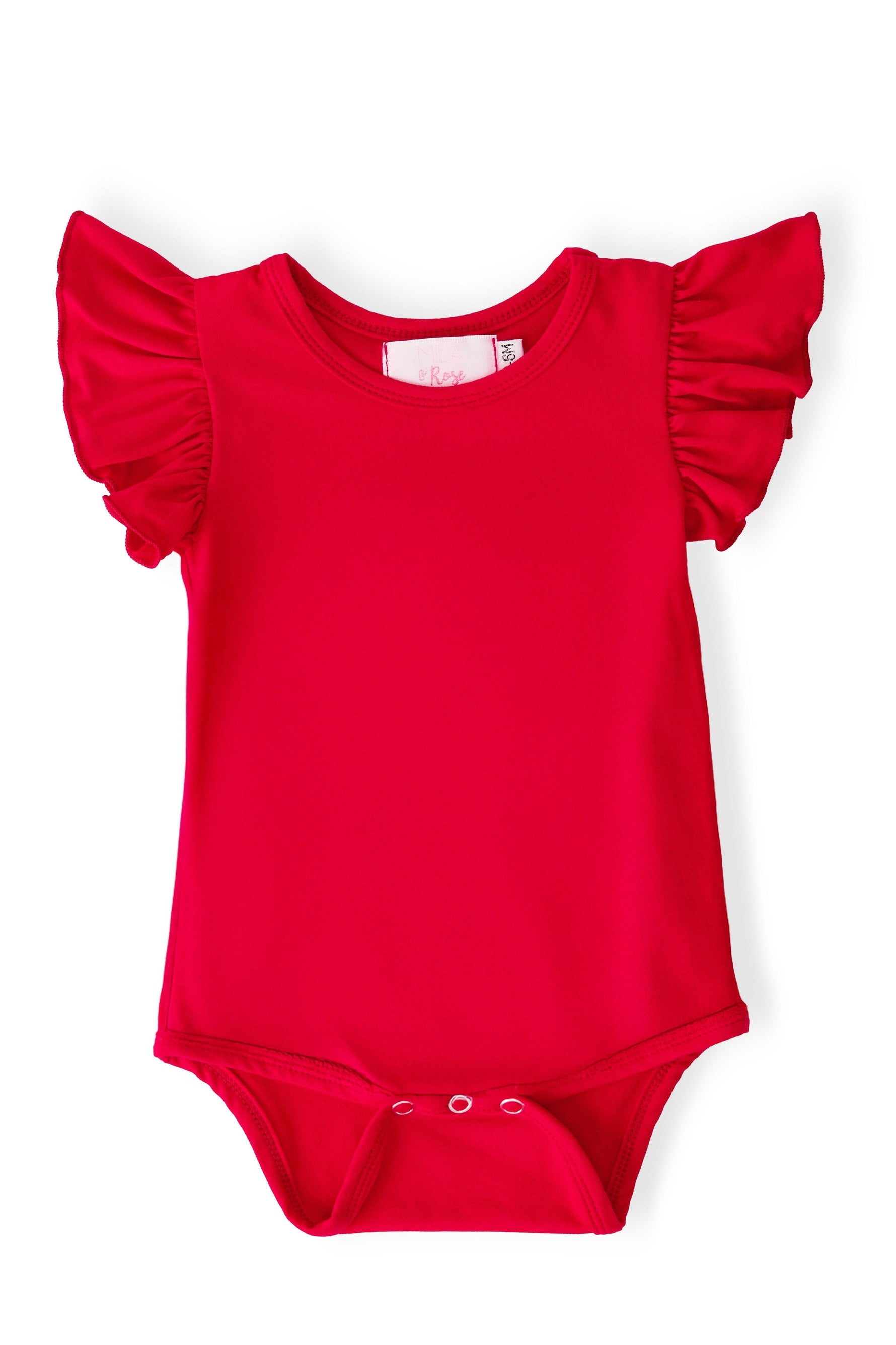 Mila & Rose ® Red S/S Flutter BodysuitEveretts Place