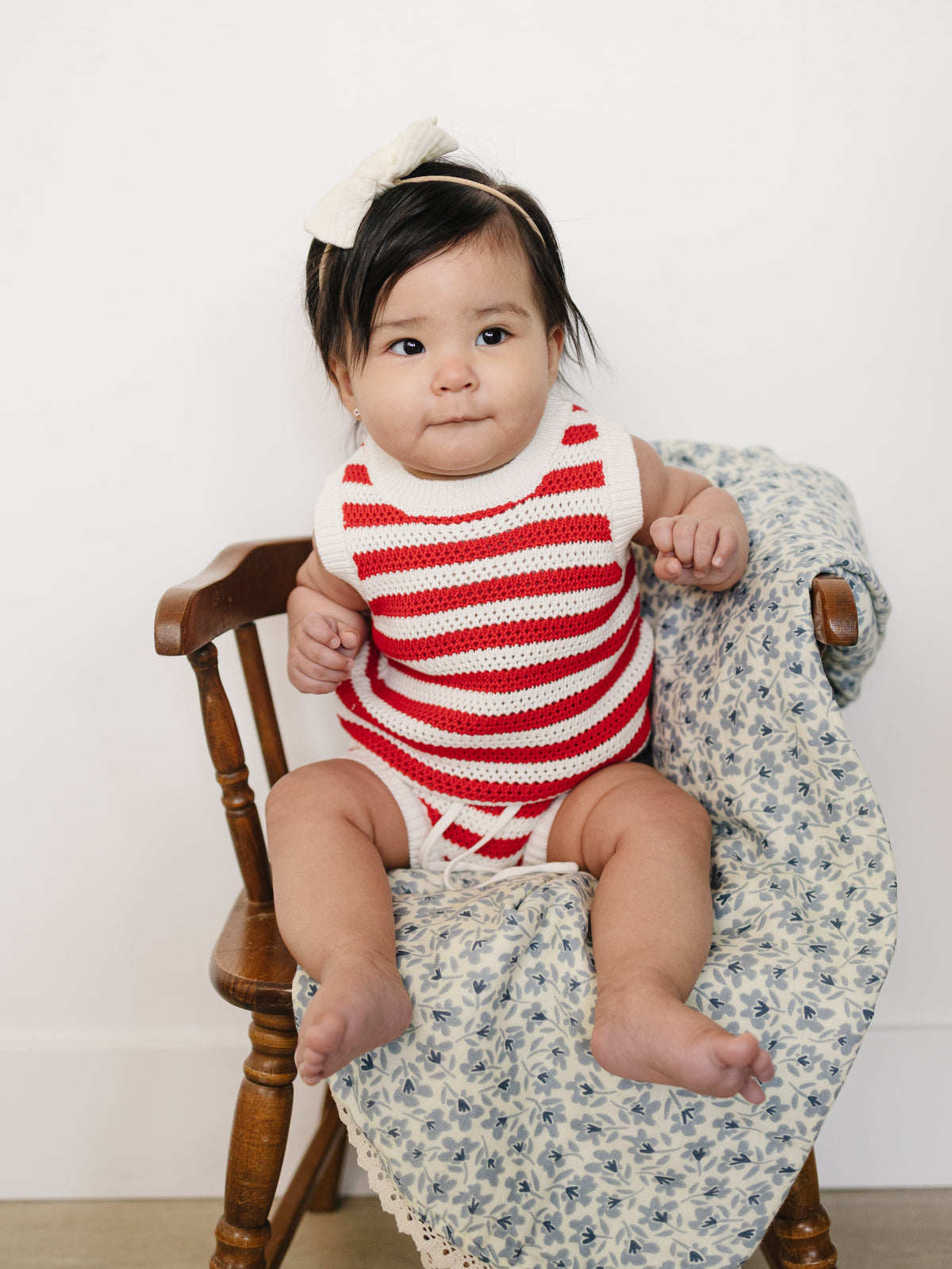 Mebie Baby Red Stripe Bloomer Tank Set - 