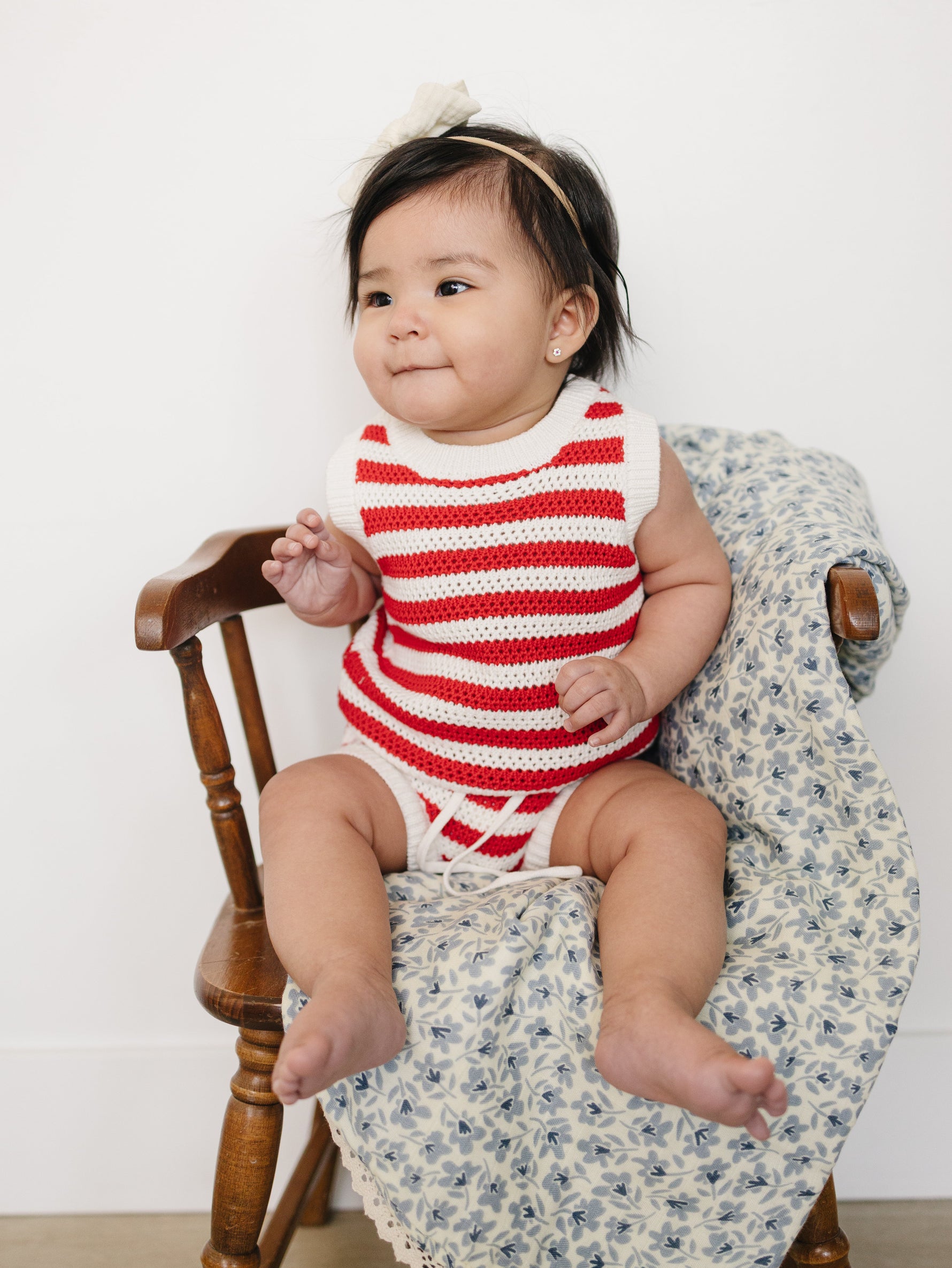 Mebie Baby Red Stripe Bloomer Tank Set - 