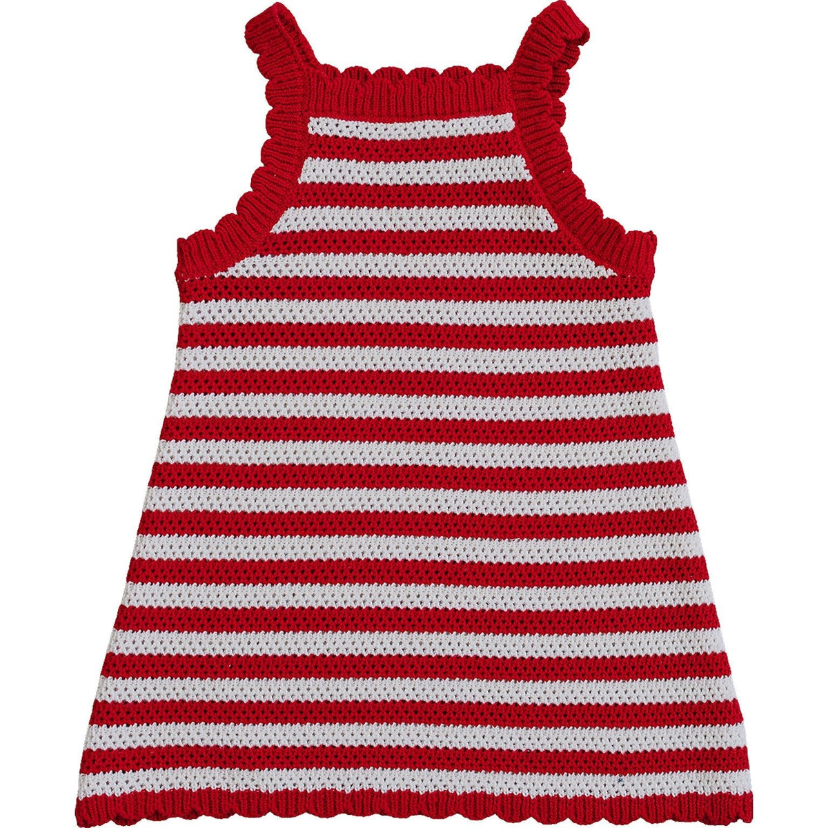 Mebie Baby Red Stripe Knit Cover - Up Dress - 