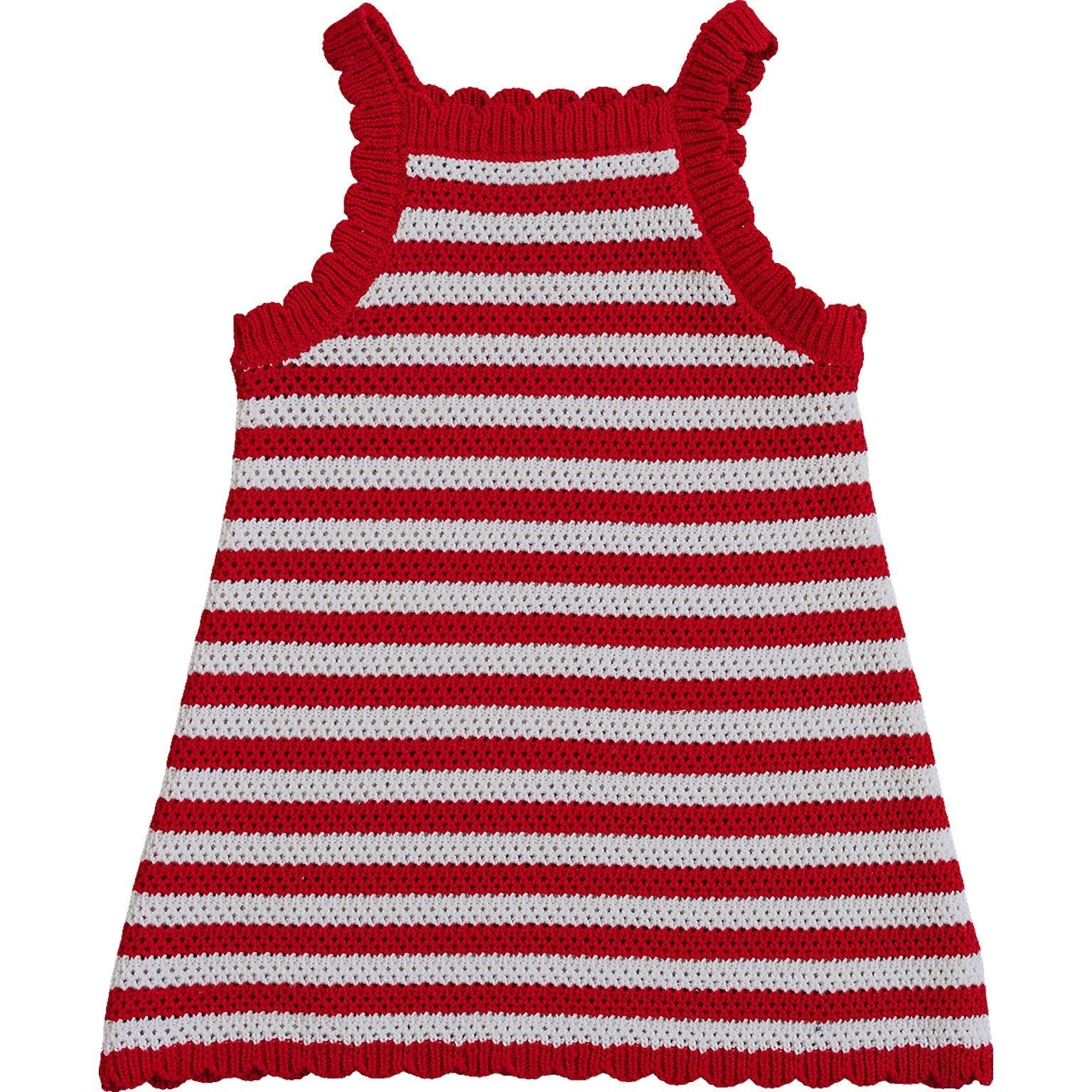 Mebie Baby Red Stripe Knit Cover - Up Dress - 