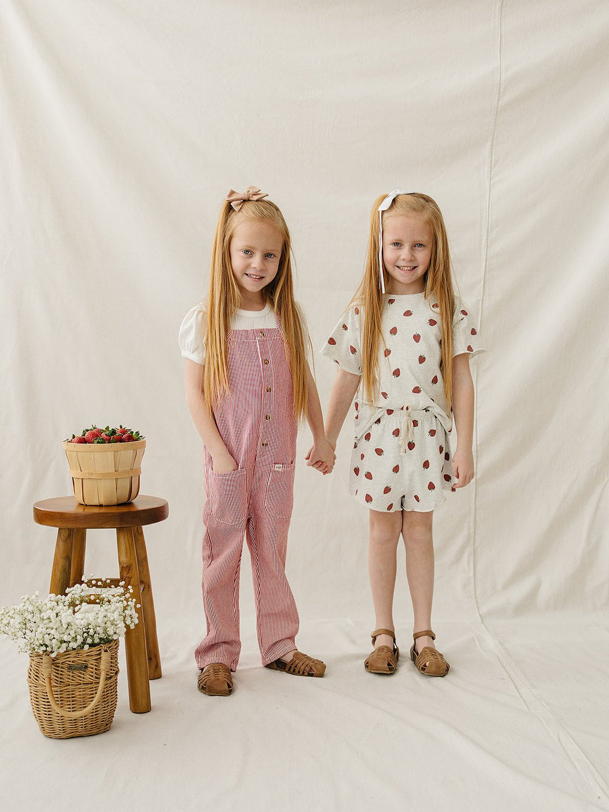 Mebie Baby Red Stripe Overalls - 