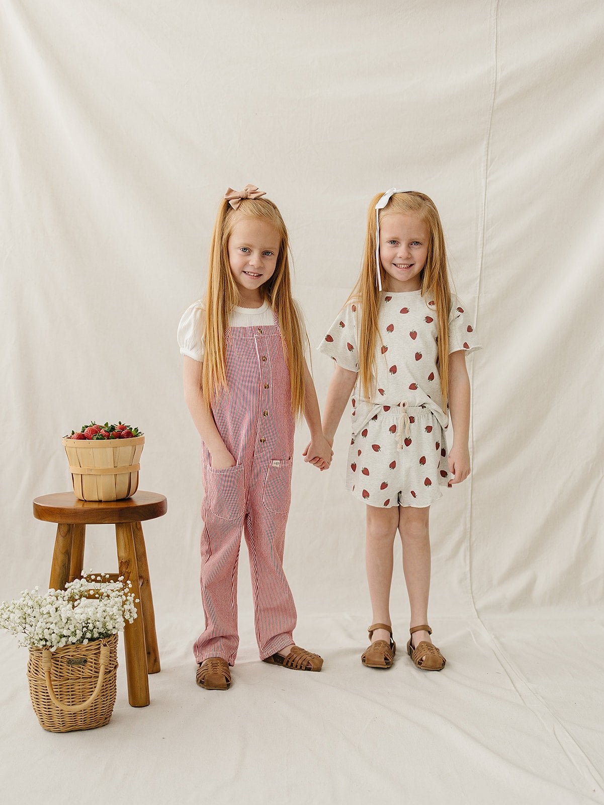Mebie Baby Red Stripe Overalls - 