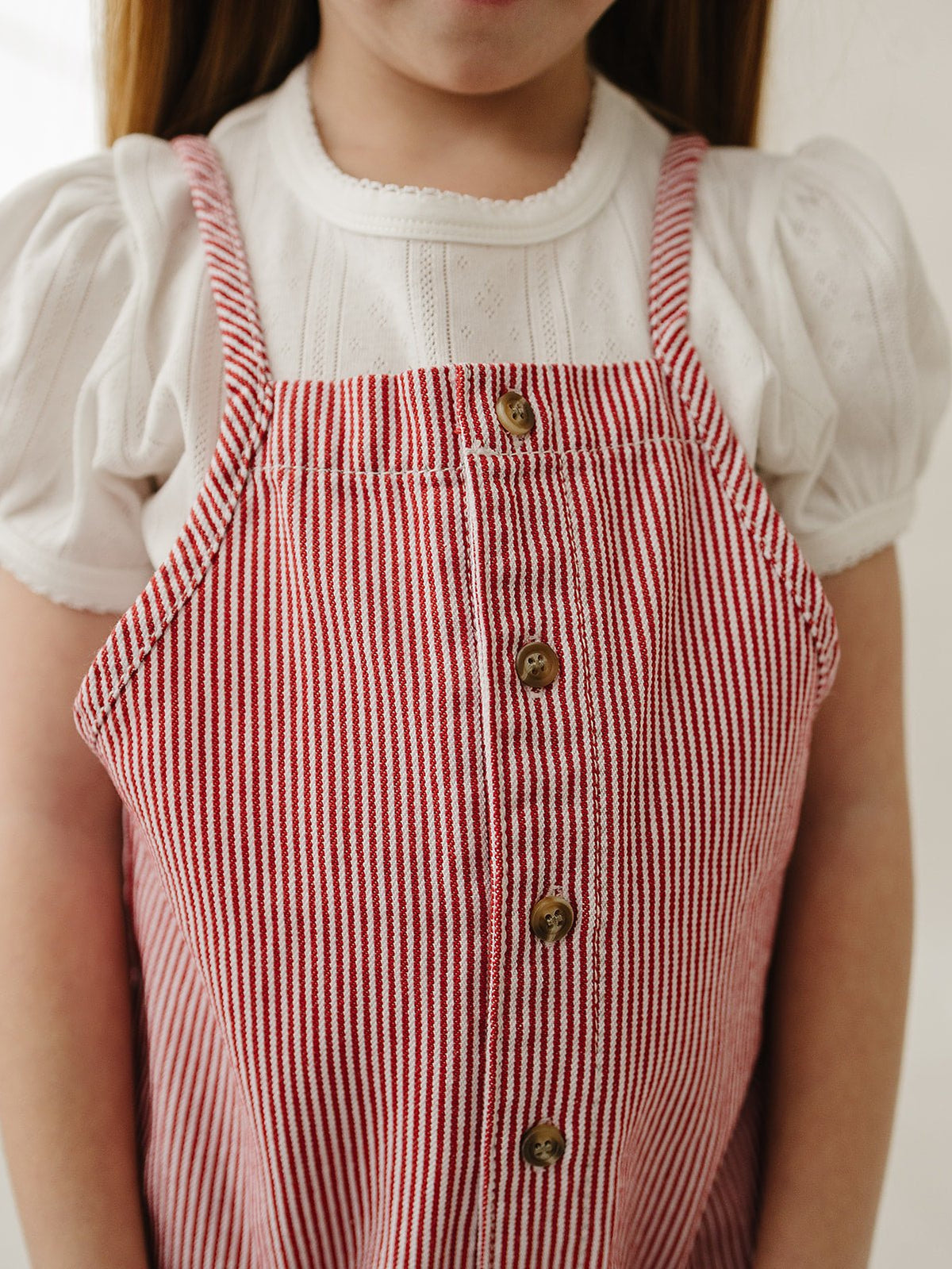 Mebie Baby Red Stripe Overalls - 