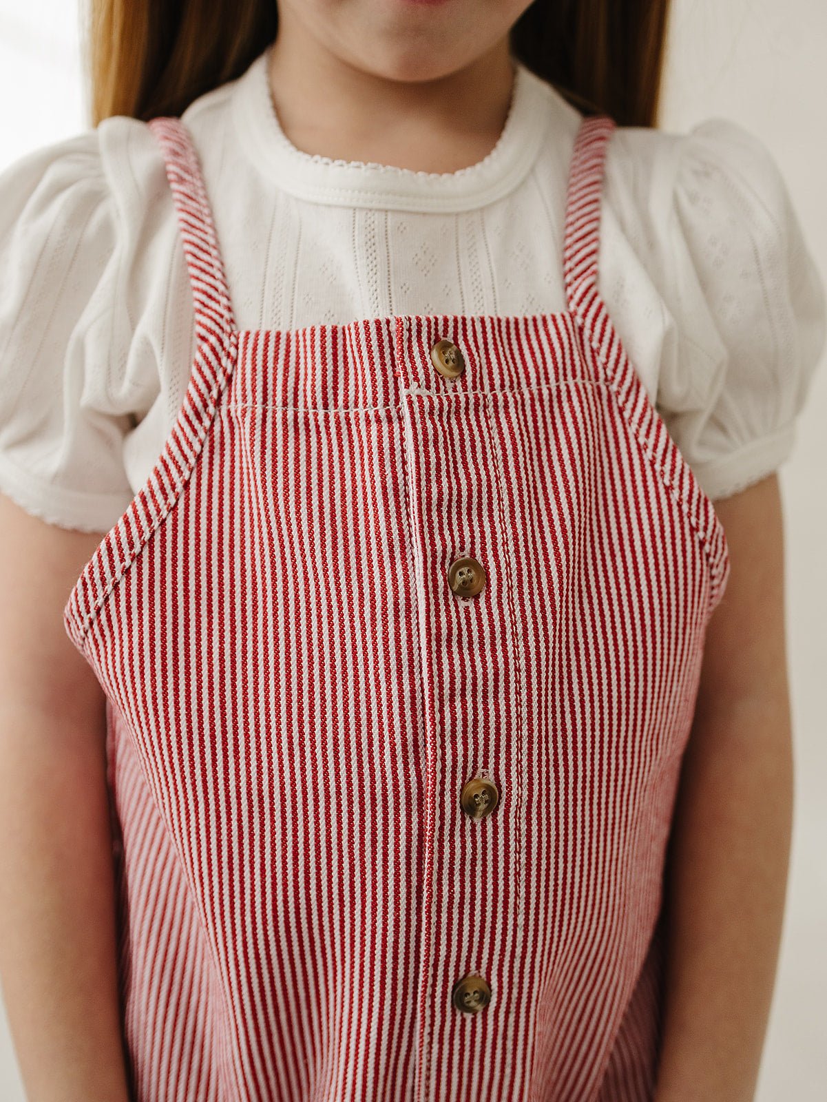 Mebie Baby Red Stripe Overalls - 