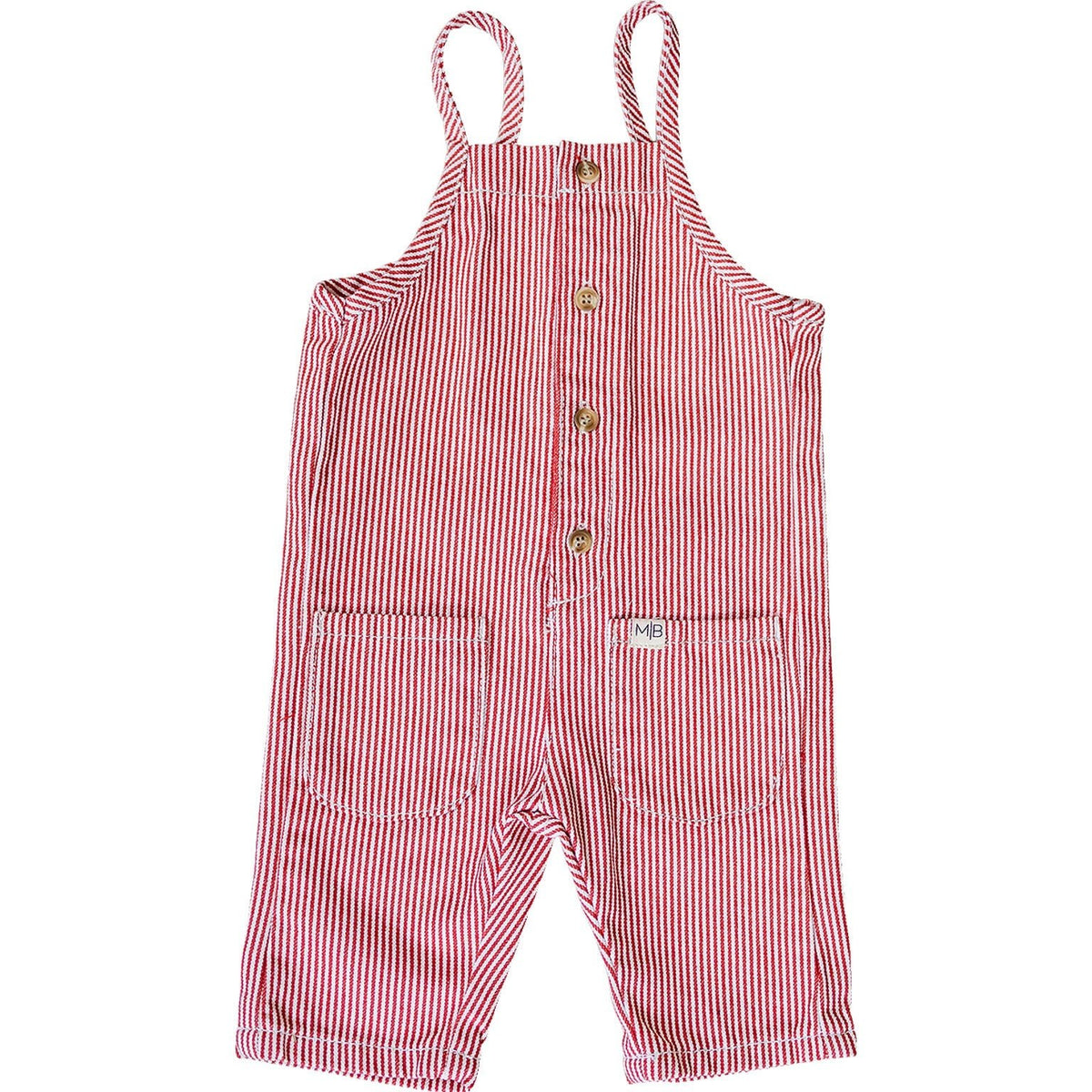 Red Stripe Overalls - Red, Overall, Baby & Toddler Clothing, Child, Suspenders | Everetts Place