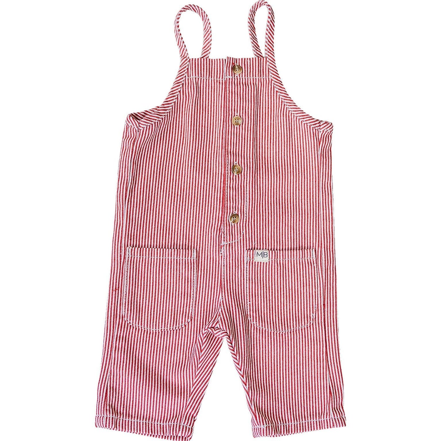 Red Stripe Overalls - Red, Overall, Baby & Toddler Clothing, Child, Suspenders | Everetts Place