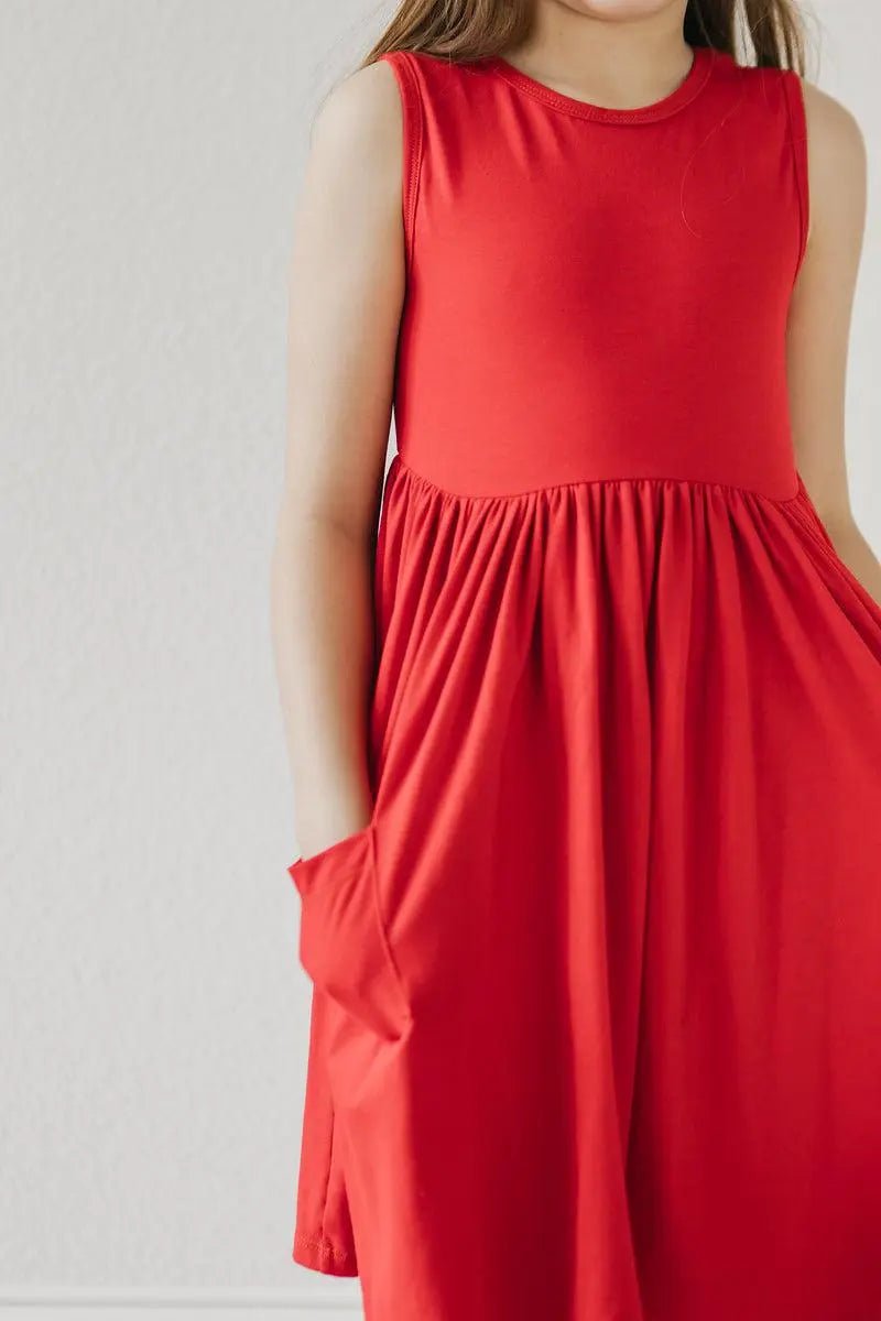 Mila & Rose ® Red Tank Pocket Twirl Dress - 