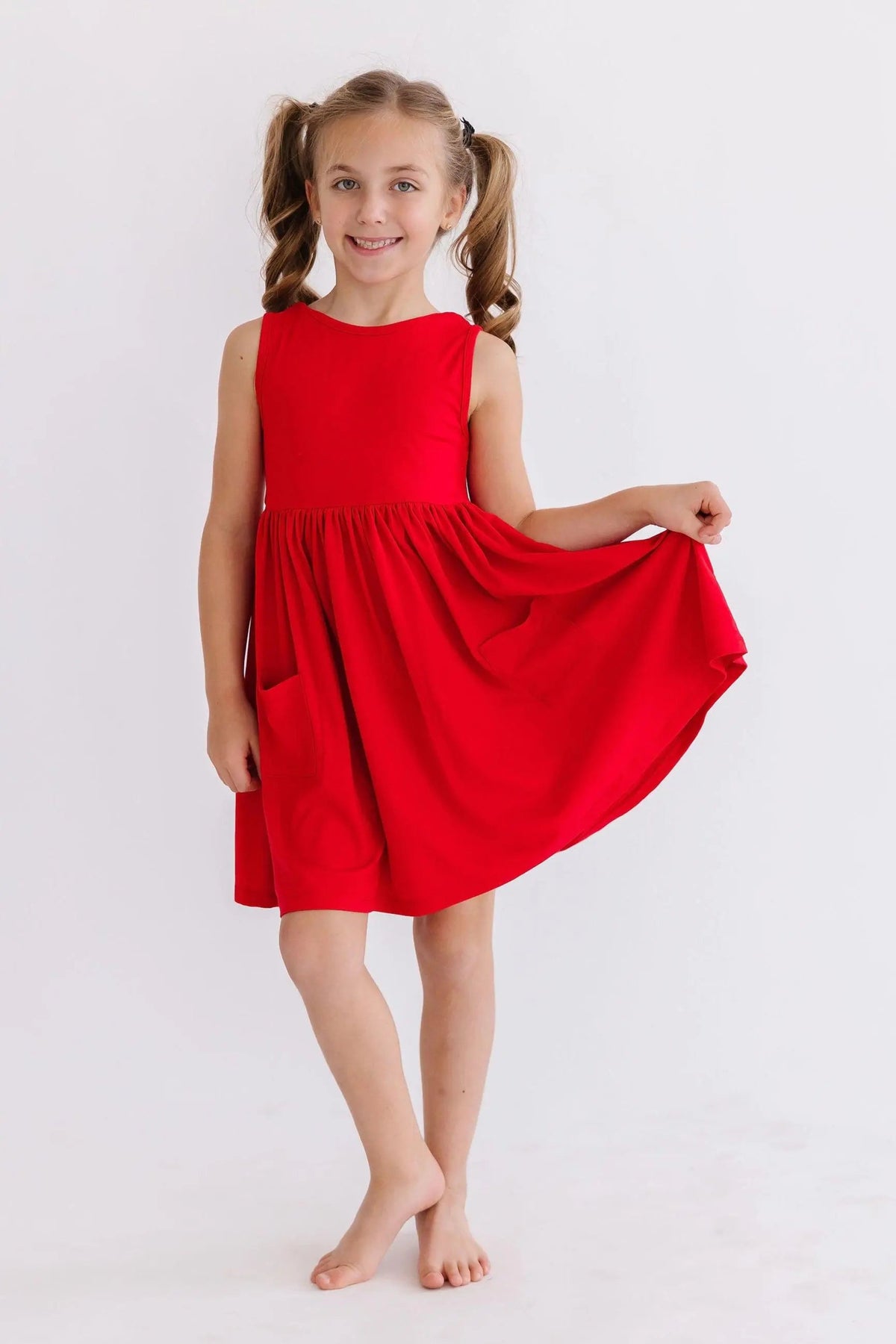 Mila & Rose ® Red Tank Pocket Twirl Dress - 