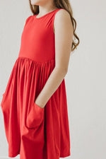 Mila & Rose ® Red Tank Pocket Twirl Dress - 