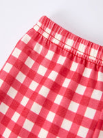 Rylee Faith Designs Red Valentine's Day Plaid Smocking Embroidered Pony Boys Set - 