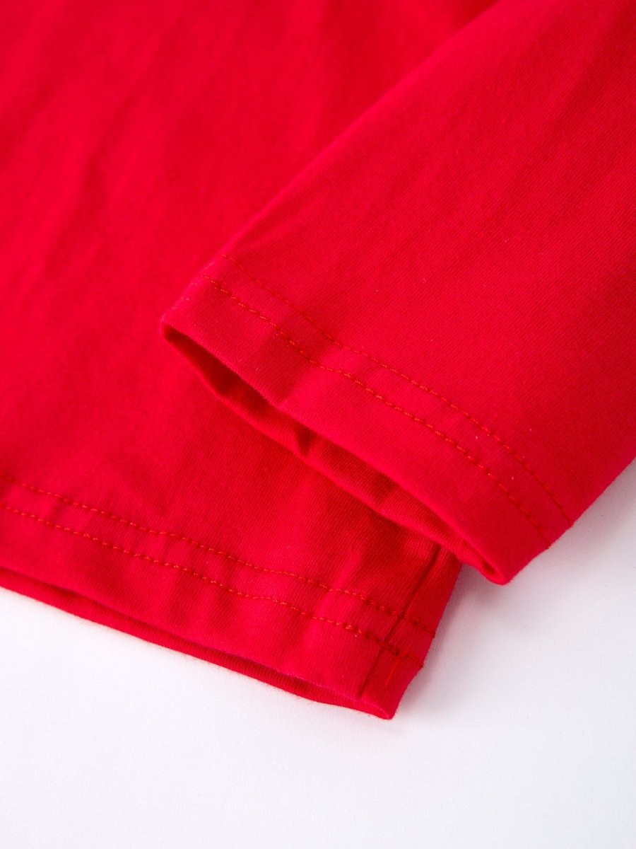 Rylee Faith Designs Red Valentine's Day Plaid Smocking Embroidered Pony Boys Set - 