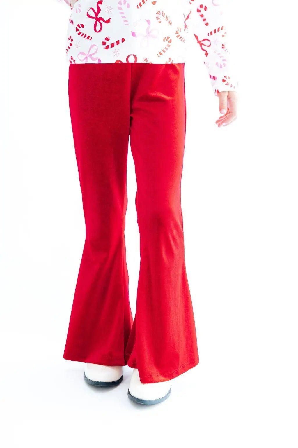 Mila & Rose ® Red Velvet Bells Pants for Girls Modern Fall Styles - 