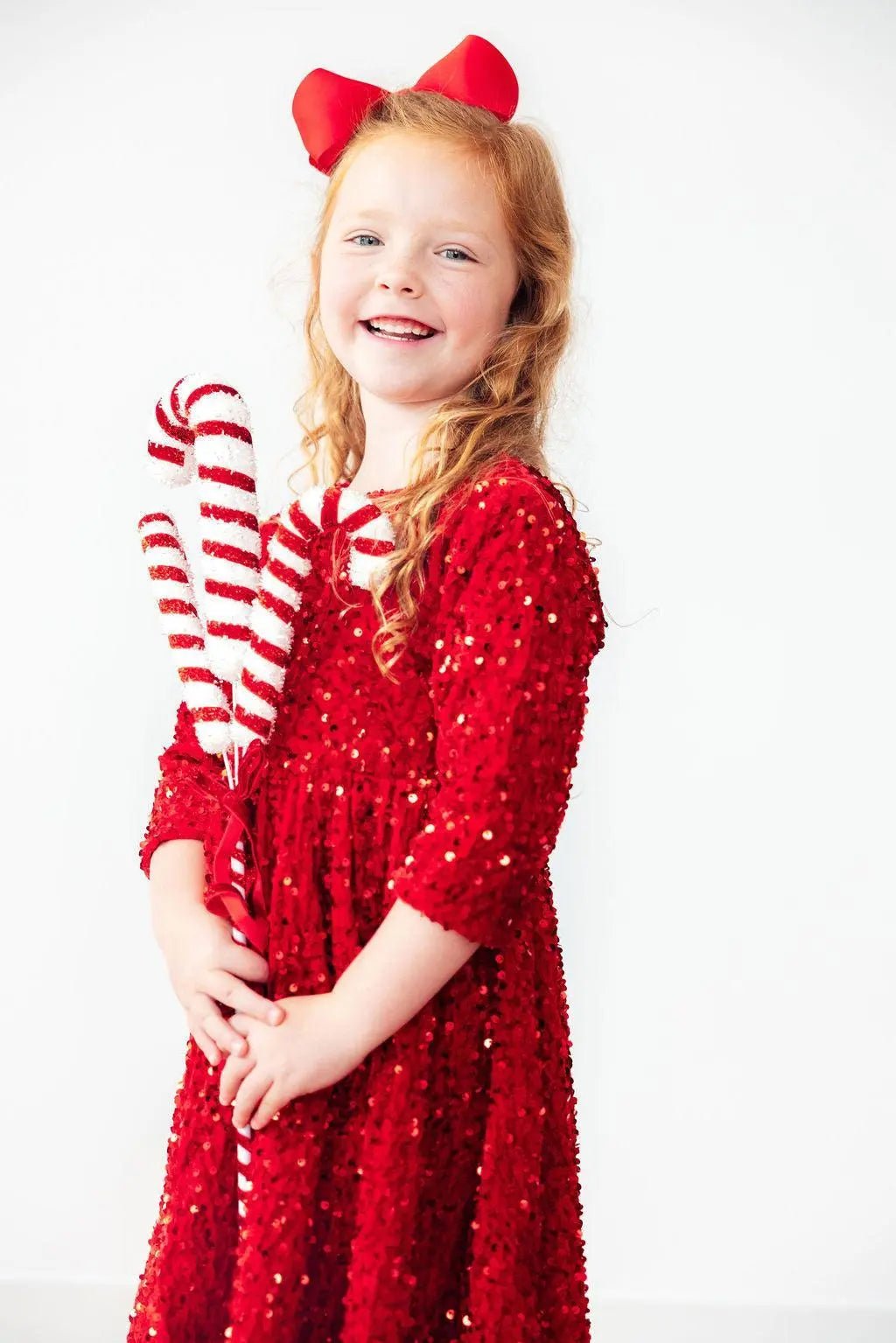Mila & Rose ® Red Velvet Sequin Dress - 