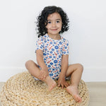 Little Joy Co. Red White And Blooms 2 Piece Bamboo Pajama Set For Sleep - Everetts Place Boutique - 