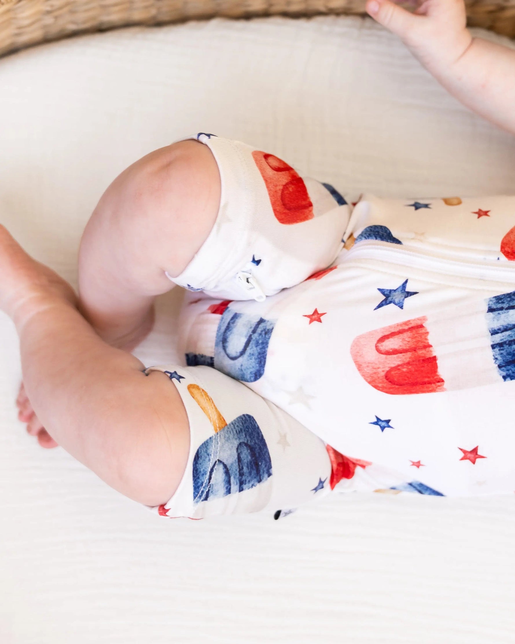Hugga Babies Red, White and Snooze Shorty Lounger - 