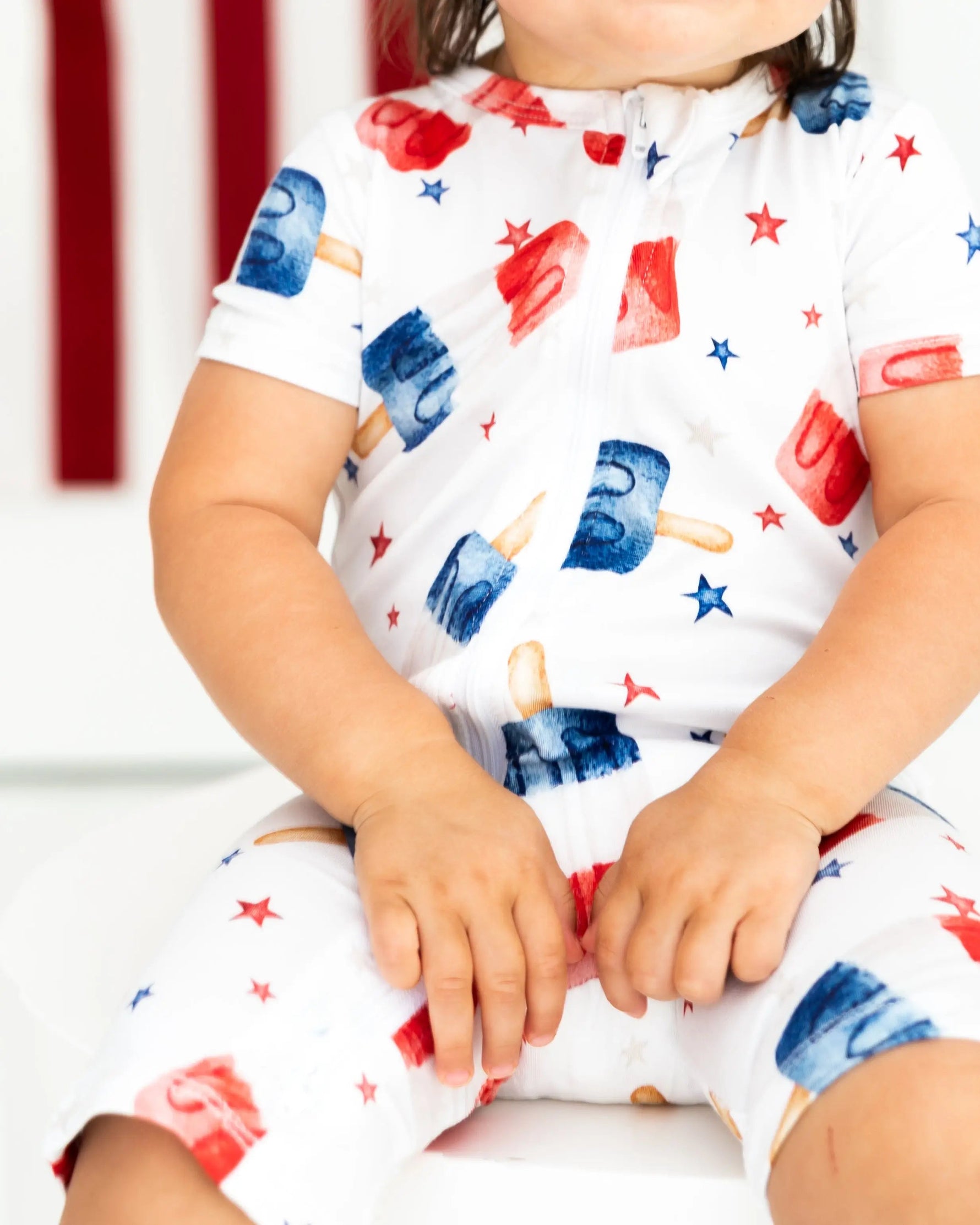 Hugga Babies Red, White and Snooze Shorty Lounger - 