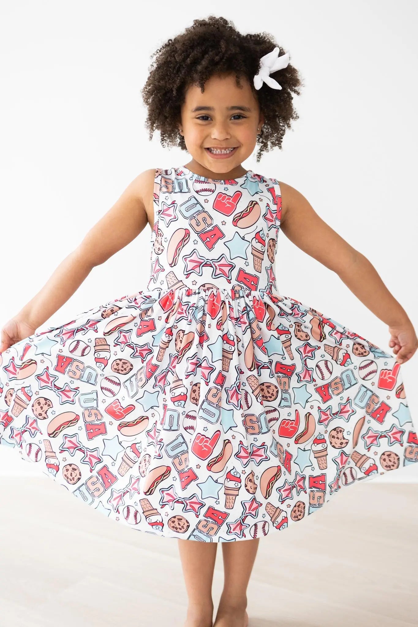 Mila & Rose ® Red, White & BBQ Tank Twirl Dress - 