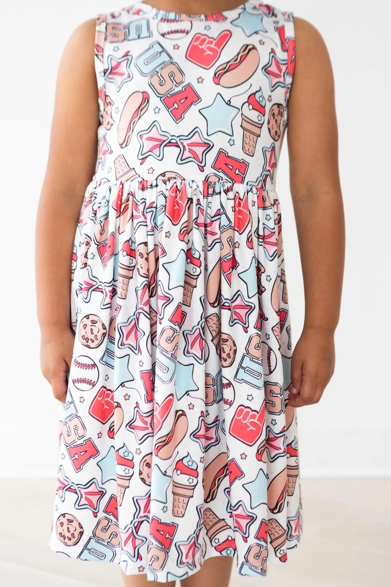 Mila & Rose ® Red, White & BBQ Tank Twirl Dress - 