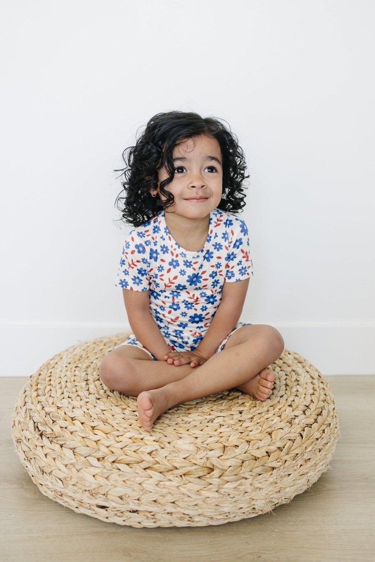 Red White & Blooms 2pc Bamboo Pajamas *4T left by Little Joy Co. at Everetts Place