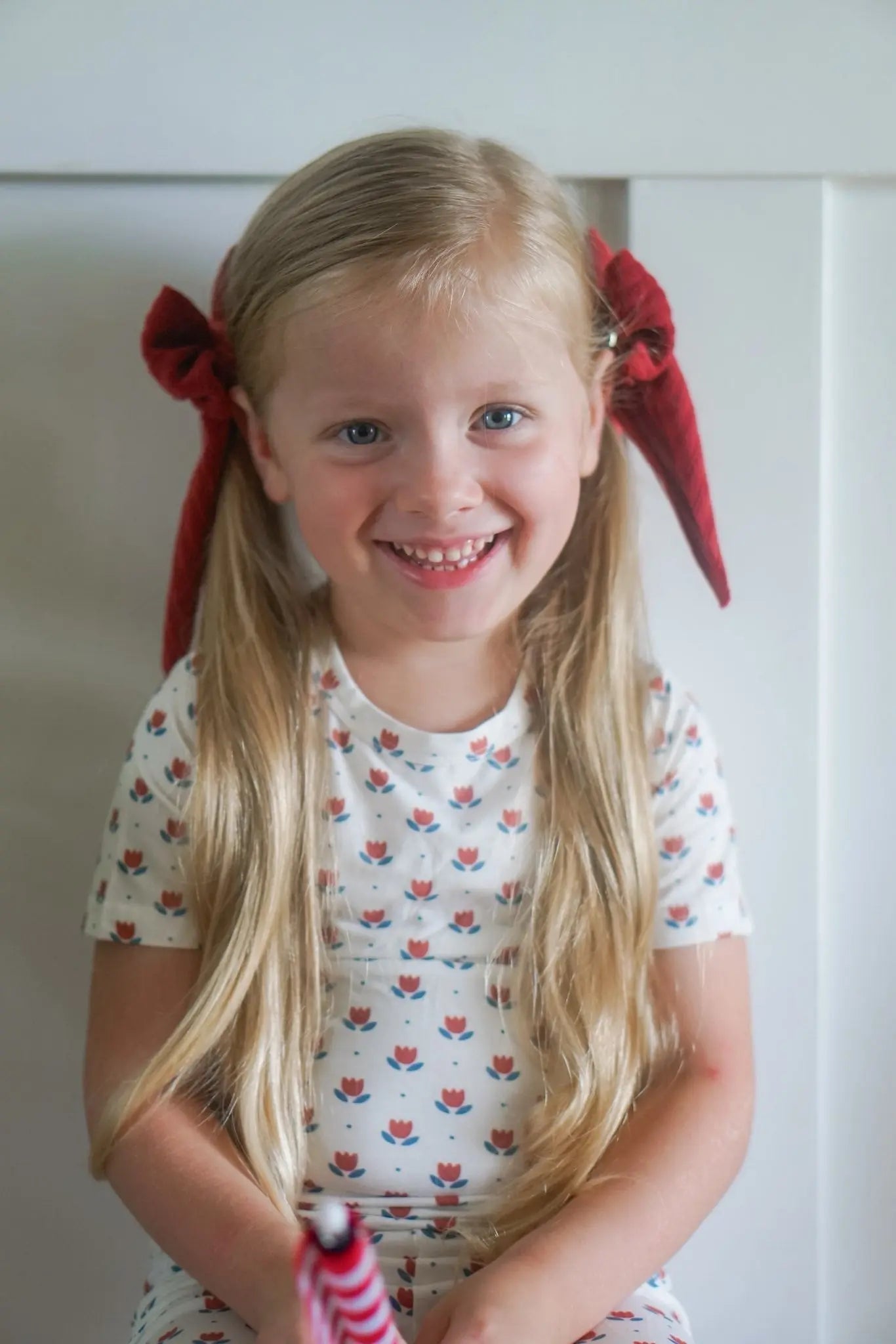 Little Joy Co. Red White & Blue Tulip 2pc Bamboo Pajamas - 