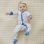 Little Joy Co. Red White & Bows Bamboo Zippy Pajamas - 