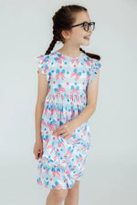 Mila & Rose ® Red, White & Bows Flutter Sleeve Twirl Dress - 