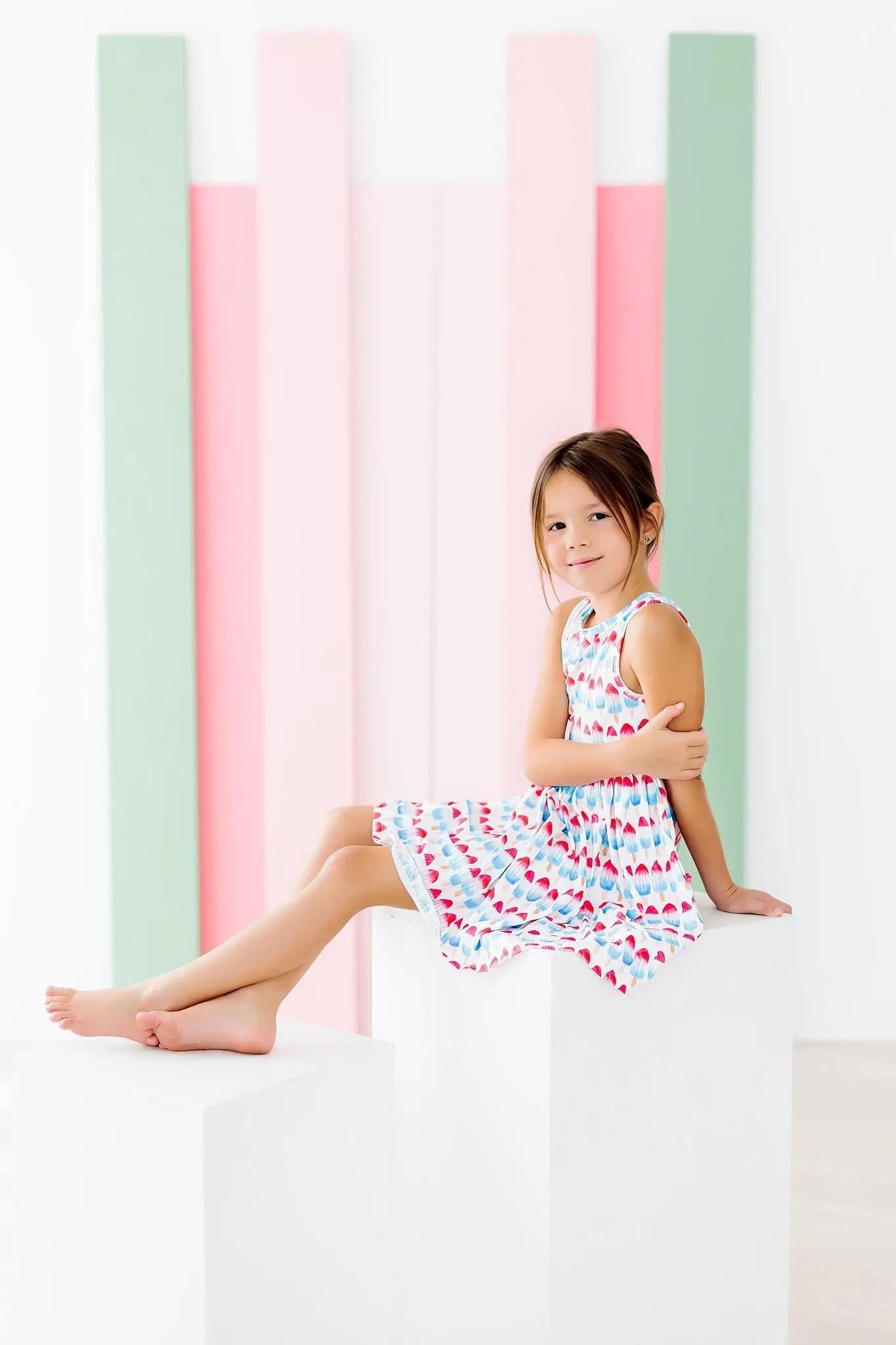 Mila & Rose ® Red, White & Cute Tank Twirl Dress - 